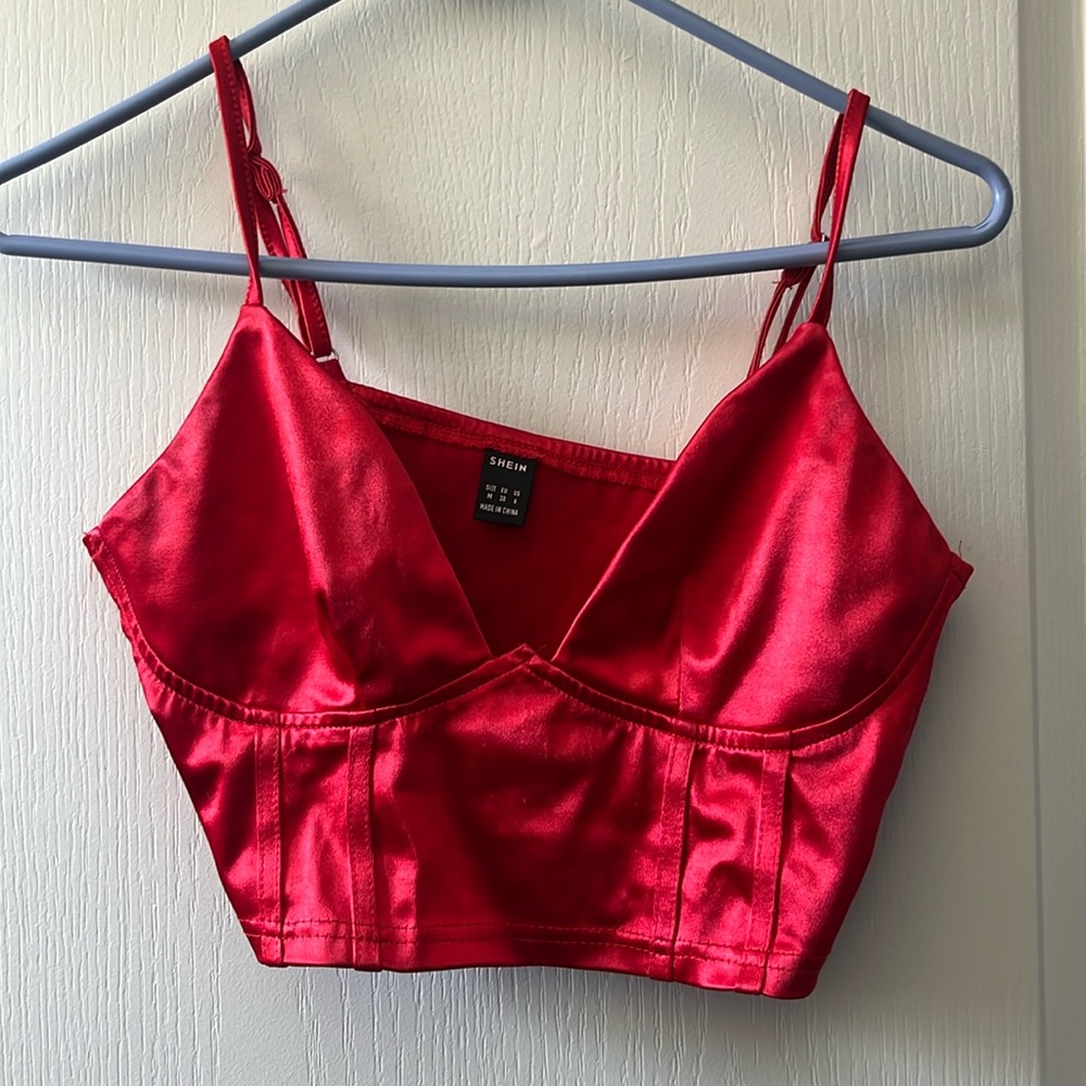 Ruby red shein going out top!